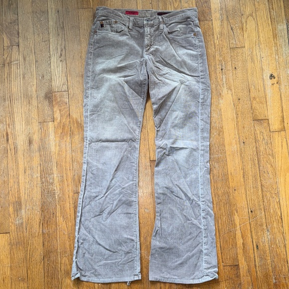 Ag Adriano Goldschmied Corduroy Pants in Taupe - Picture 1 of 6